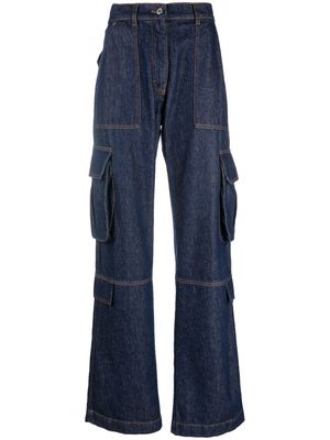 MSGM straight-leg cargo jeans - Blue