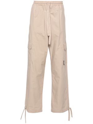 MSGM straight-leg cotton cargo trousers - Neutrals