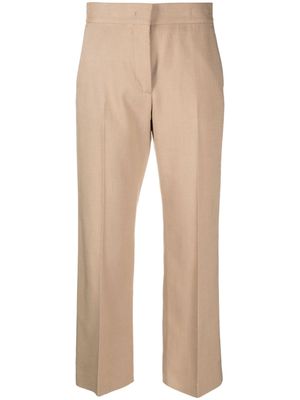 MSGM straight-leg cropped tailored trousers - Neutrals