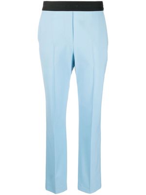 MSGM straight-leg cropped trousers - Blue