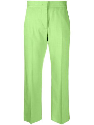 MSGM straight-leg cropped trousers - Green