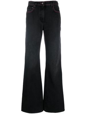MSGM straight-leg tonal-stitch jeans - Black