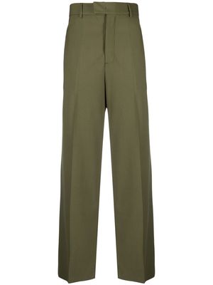 MSGM stripe-detail trousers - Green
