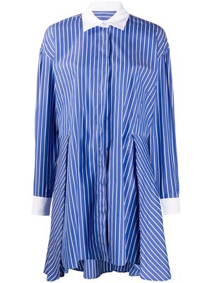 MSGM striped shirt dress - Blue