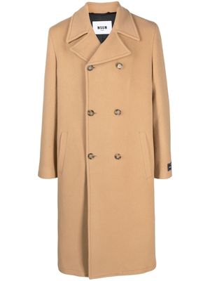 MSGM tailored double-breast wool coat - Brown