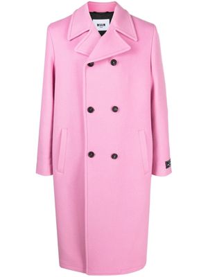 MSGM tailored double-breast wool coat - Pink