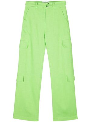 MSGM tapered cargo trousers - Green