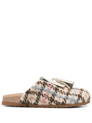 MSGM tassel-embellished leather slides - Neutrals