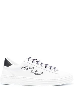 MSGM text-print low-top sneakers - White