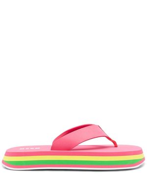 MSGM thong-strap chunky flip flops - Pink