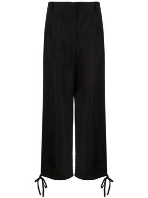 MSGM tie-cuff cropped trousers - Black