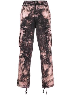MSGM tie-dye pattern cargo trousers - Pink