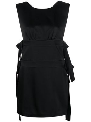 MSGM tie-fastening mini dress - Black
