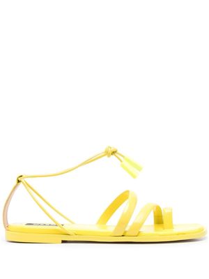 MSGM toe-strap tassel sandals - Yellow