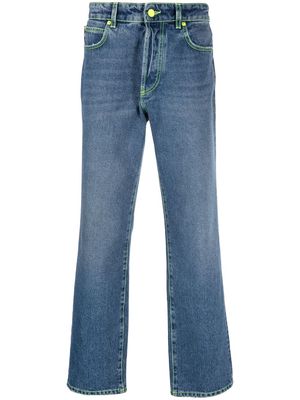 MSGM tonal stitch straight jeans - Blue