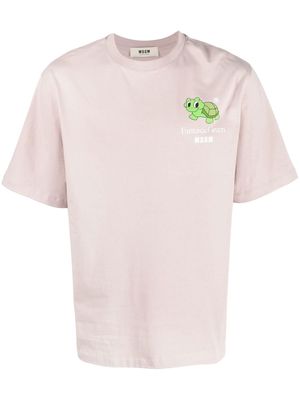 MSGM turtle-print T-shirt - Neutrals
