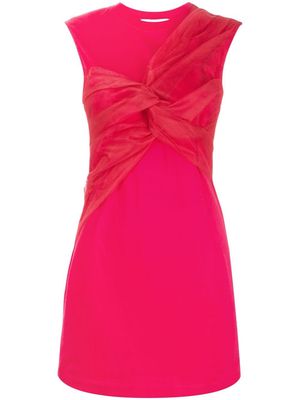 MSGM twist-detail mini dress - Pink