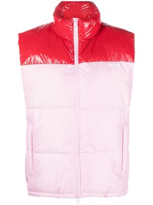 MSGM two-tone padded gilet - Pink