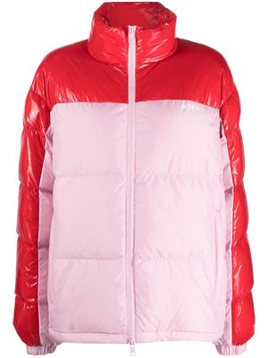 MSGM two-tone panelled quilted jacket - Pink