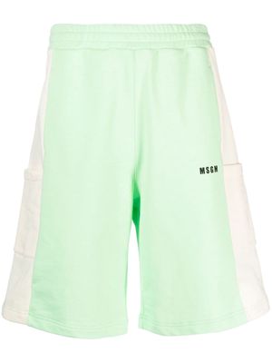 MSGM two-tone track shorts - Green