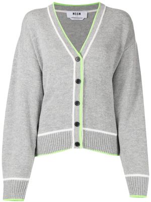 MSGM V-neck knit jumper - Grey
