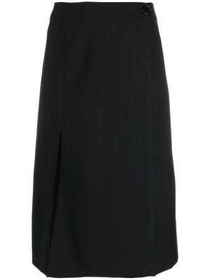MSGM virgin wool midi skirt - Black
