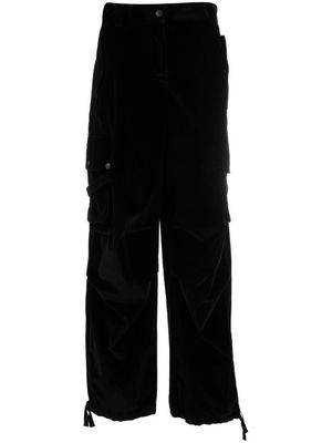 MSGM wide-leg cargo trousers - Black