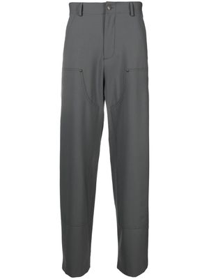 MSGM wide-leg cotton trousers - Grey