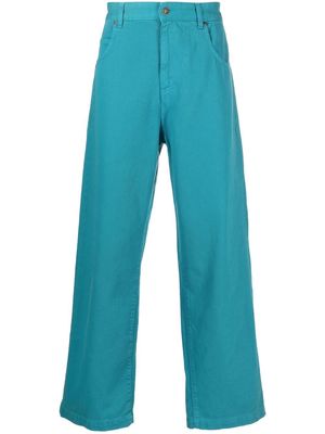 MSGM wide-leg five-pocket trousers - Blue