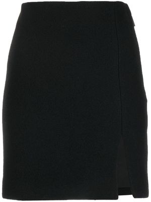 MSGM wool side slit skirt - Black