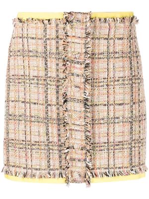 MSGM woven plaid skirt - Neutrals