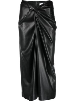 MSGM wrap design midi skirt - Black