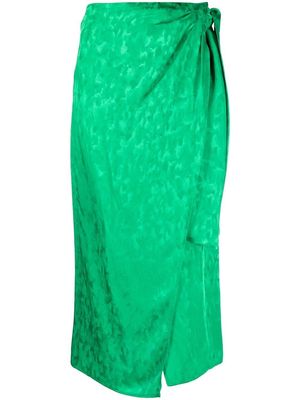 MSGM wrap design midi skirt - Green