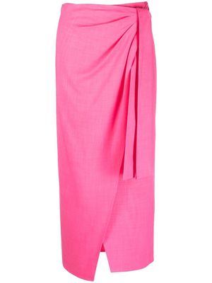 MSGM wrap-design midi skirt - Pink