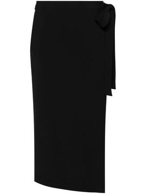 MSGM wrap midi skirt - Black