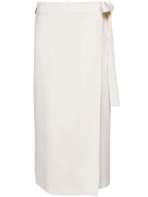 MSGM wrap midi skirt - Neutrals