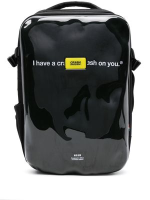 MSGM x Crash Iconic hard-shell backpack - Black