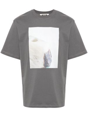 MSGM x Duccio Maria Gambi photograph-print T-shirt - Grey
