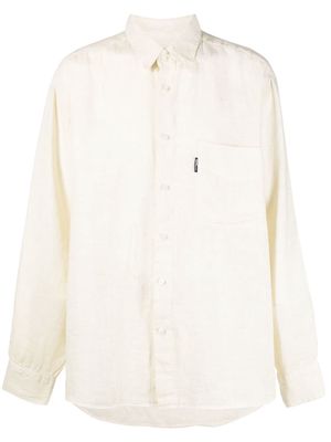 MTL STUDIO long-sleeve linen shirt - Neutrals