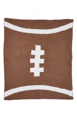 Mud Pie Chenille Football Blanket in Brown
