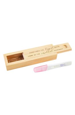 Mud Pie Pregnancy Test Engraved Gift Box in Tan