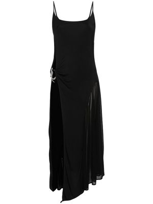 Mugler asymmetric maxi dress - Black