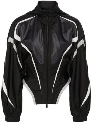 Mugler contrast corset zipped jacket - Black
