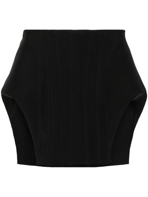 Mugler corset-inspired mini skirt - Black