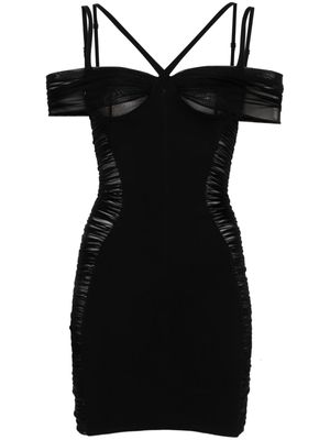 Mugler corset-style multi-straps dress - Black