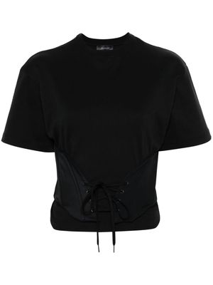 Mugler corset-style T-shirt - Black