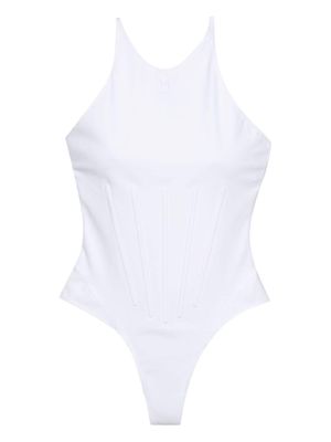 Mugler Corseted one-piece swimsuit - White