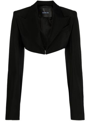 Mugler cropped tailored jacket - Black
