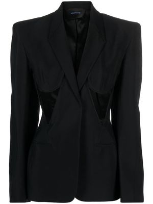 Mugler cut-out structured blazer - Black