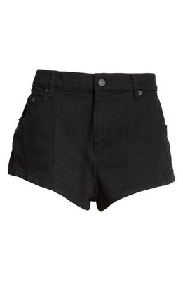 MUGLER Denim Shorts in Black/White